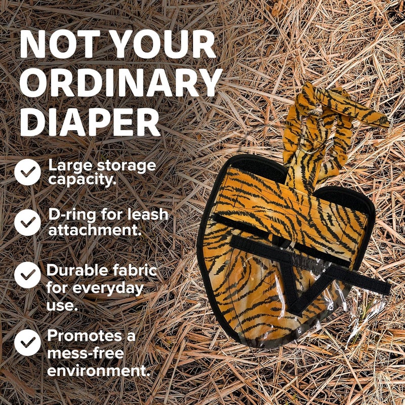 Holster Wrap-Around Duck Diaper with Removable Liner & Adjustable Tab – Pekin Duck Diapers for Pet Ducks, Bird Diaper, Duck Accessories – Durable, Secure Fit, Easy-to-Wear - Made in USA - Tiger - Image 5